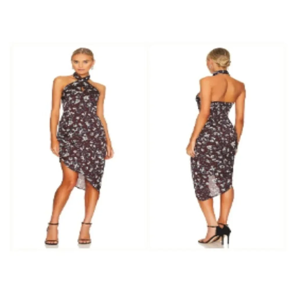 Heartloom Miyako Dress in Ganache Dark Brown floral Size Large NWT - Picture 1 of 11